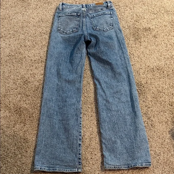 BKE Light Blue Distressed Flare Jeans - Picture 4 of 7